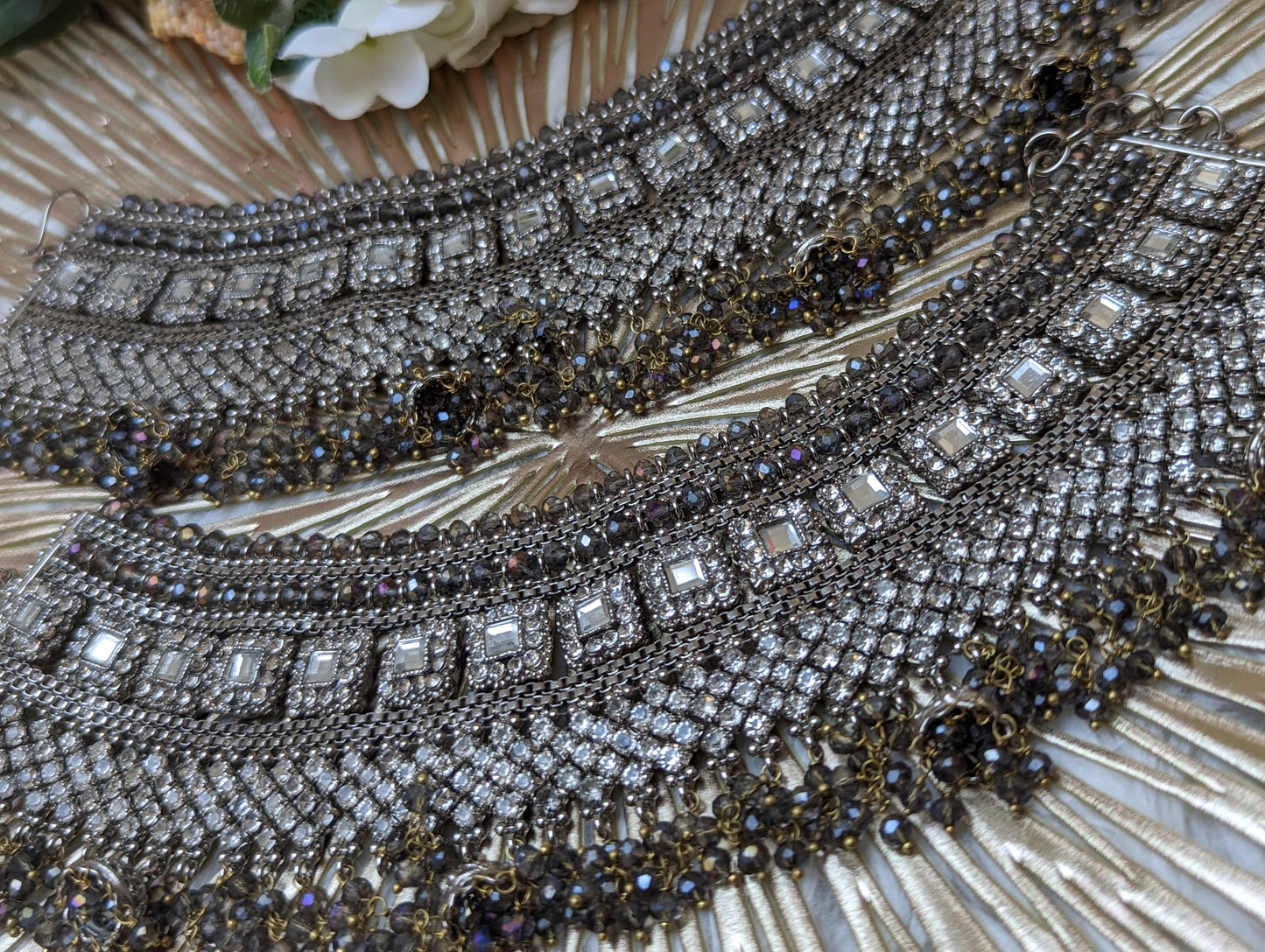 Antique Grey Bridal Anklets